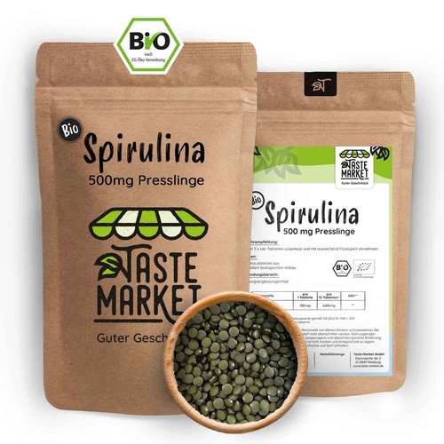 Presse spirulina bio 500mg - spirulina, |